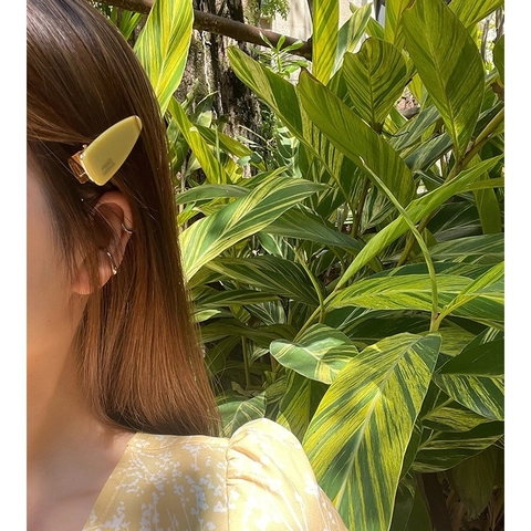 Fermaglio per Capelli Vintage in Acetato Elegante Trama di Marmo Clip a Becco d'Anatra Minimalista Incisione Lettere Accessori Donna