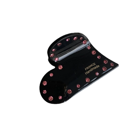 Pinza para el Pelo Corazón de Acetato Minimalista Con Diamantes de Imitación Brillantes Accesorio para el Pelo Vintage Estilo Coreano para Mujer Peinado Elegante