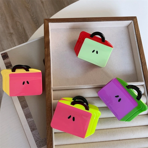 Molletta per Capelli in Acetato a Forma di Borsa Colore a Contrasto Dolce Mini Borsa Fermaglio per Capelli Stile Principessa Accessori per Capelli Donna