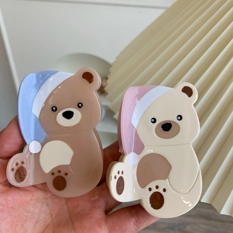 Schattige Cartoon Beer Haarklem Voor Vrouwen Acetaat Handgemaakte Berenknuffel Haaienclip Zoete Haaraccessoires Voor Dagelijkse Styling