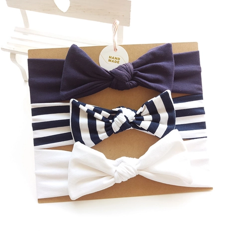 Soft Elastic Cotton Baby Headband Bow Hair Band For Newborn Toddler Infant Handmade Stylish Hair Accessories