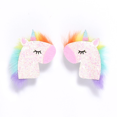 Kinder Einhorn Pompon Stirnband Mit Pailletten Krone Regenbogen Haarklammern Für Mädchen Geburtstag Party Haarschmuck