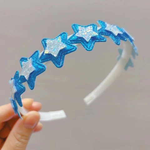 Kinder Glitzer Stern Stirnband Pailletten Pentagramm Haarband Bunte Glänzende Haarreif Für Mädchen Party Tägliche Haarschmuck
