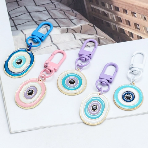 Böser Blick Schlüsselanhänger Nazar Amulett Anhänger Damen Taschenzubehör Ethnisch Legierung Emaille Türkisches Blaues Auge Schmuck