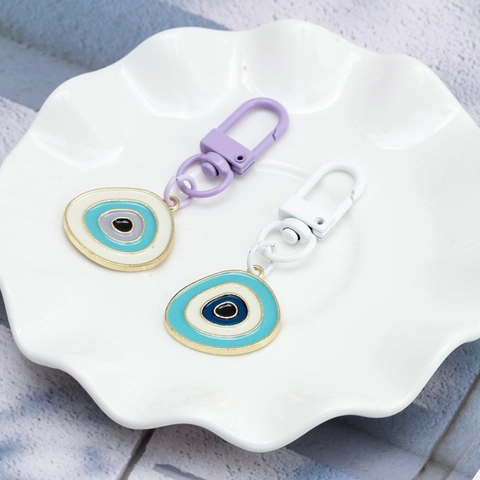Böser Blick Schlüsselanhänger Nazar Amulett Anhänger Damen Taschenzubehör Ethnisch Legierung Emaille Türkisches Blaues Auge Schmuck