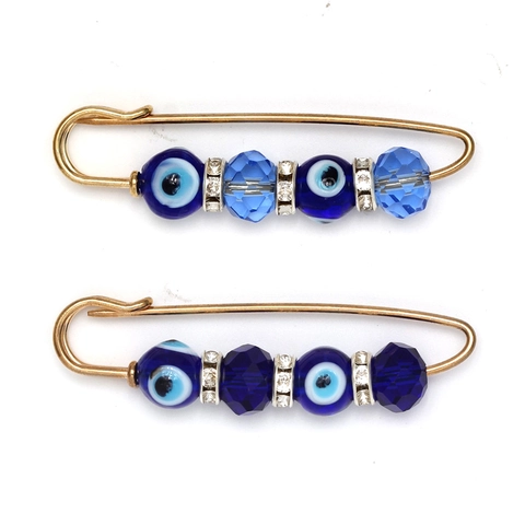 Broche de Imperdible de Aleación de Moda con Mal de Ojo para Mujeres y Hombres Cuentas Coloridas de Arcilla Polimérica Vidrio Cristal Joyería Decorativa