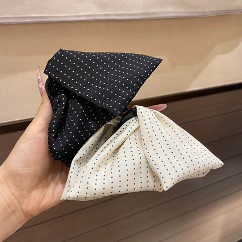 Grande Pinza per Capelli in Tessuto a Fiocco con Pois per Donna Pinza a Squalo in Tessuto di Lusso Accessori per Capelli
