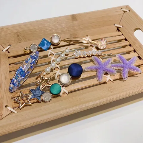 Molletta per Capelli in Lega con Perle Artificiali Stile Oceano per Donna Accessori per Capelli in Resina Geometrica Stella Marina