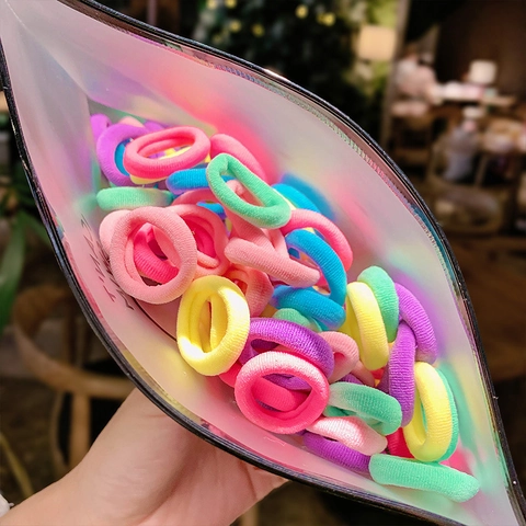 High Elasticity Hair Ties For Kids Baby Women Colorful Candy Color Soft Rubber Bands Daily Hair Accessories Hair Rope