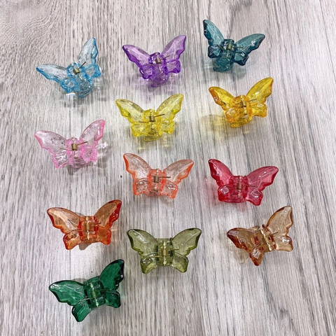 Bunte Transparente Schmetterling Haarkralle Minimalistische Harz Haarnadeln Süße Geleefarbe Haarschmuck Für Damen Mädchen