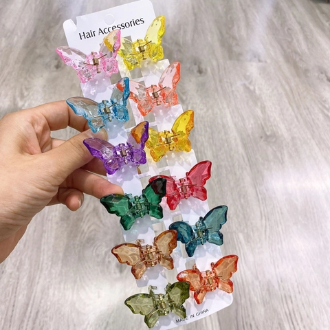 Bunte Transparente Schmetterling Haarkralle Minimalistische Harz Haarnadeln Süße Geleefarbe Haarschmuck Für Damen Mädchen
