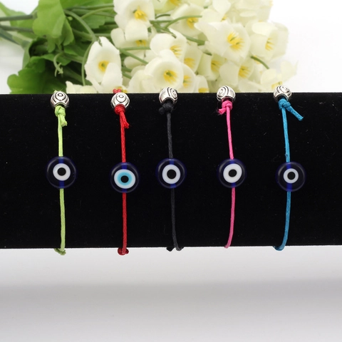 Handmade Evil Eye Woven Bracelet For Women Men Adjustable String Bracelet Lucky Turkish Eye Lucky Jewelry Gift