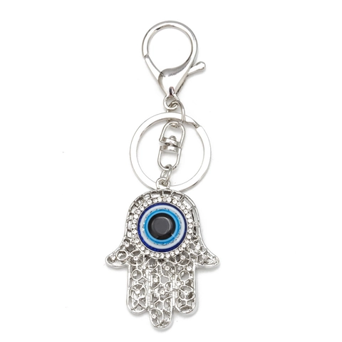 Zinklegierung Blau Böser Blick Schlüsselanhänger Strass Hand Der Fatima Lebensbaum Delfin Glücksbringer Tasche Anhänger Auto Schlüsselanhänger