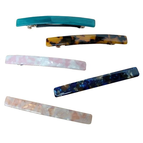 Fermaglio per Capelli Coreano Minimalista in Acetato con Stampa Leopardata Fatto a Mano Effetto Marmo Clip a Molla per Donna Accessori Capelli
