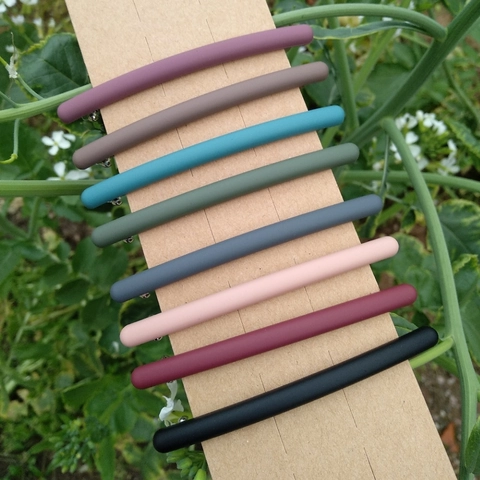 Korean Minimalist Matte Hair Clip Resin Alloy Spring Barrette Solid Color Simple Hair Accessory For Women Daily Hair Styling