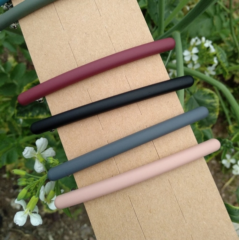 Korean Minimalist Matte Hair Clip Resin Alloy Spring Barrette Solid Color Simple Hair Accessory For Women Daily Hair Styling
