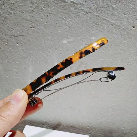 Elegante Pinza para el Cabello de Acetato con Estampado de Leopardo Diseño Carey Retro Pasador Horizontal Grande para Mujer Accesorios Pelo