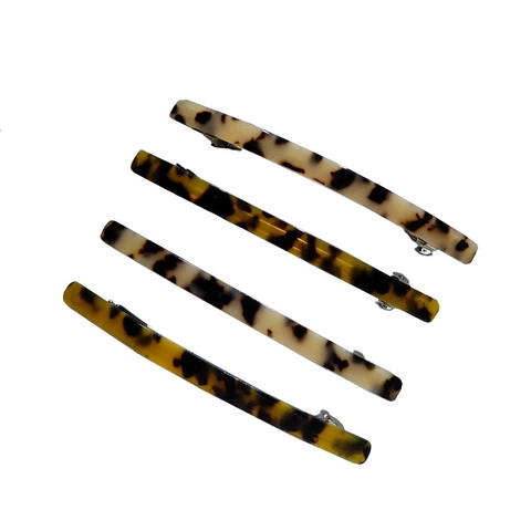 Elegante Pinza para el Cabello de Acetato con Estampado de Leopardo Diseño Carey Retro Pasador Horizontal Grande para Mujer Accesorios Pelo