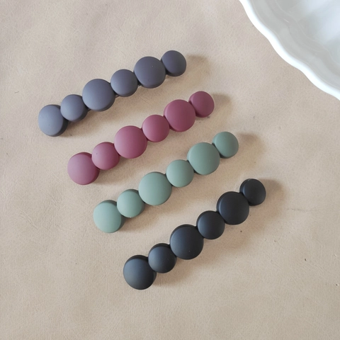 Pinza para el Cabello Mate Color Morandi Simple Redonda Geométrica Plástico Resina Resorte Para Mujeres Accesorio Elegante Coleta