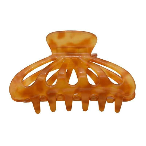 Französisch Retro Zelluloseacetat Haarklammer Elegant Große Shark Clip Marmor Schildpatt Haarschmuck Für Frauen