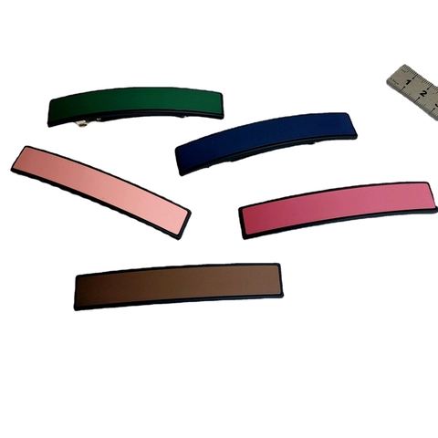 Pinza para el Cabello de Resina Coreana Elegante para Mujer Pasador Geométrico Mate Color Sólido Accesorio para el Cabello