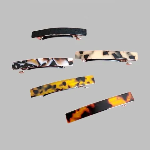Pinza para el Cabello de Acetato Hecha a Mano Retro Carey Patrón de Mármol Pasador Minimalista Accesorios para el Cabello Mujer