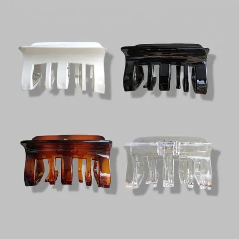 Korean Retro Large Resin Hair Claw Clip Simple Lacquered Shark Clip Headwear Versatile Back Head Hairgrip For Women Accessories