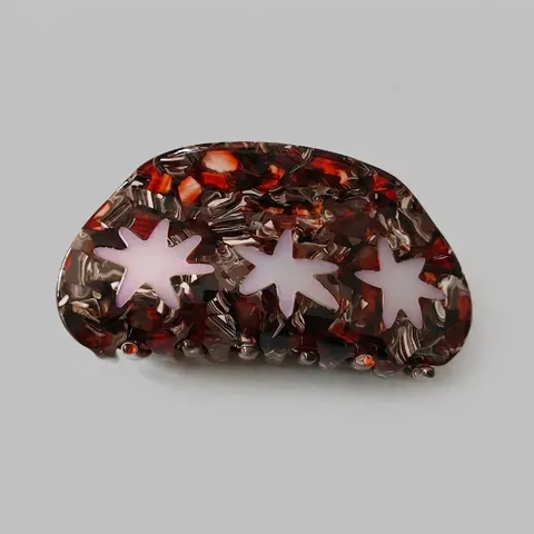 Large Acetate Star Hair Claw Clip Tortoiseshell Pattern Retro Shark Clip For Women Elegant Fashion Hair Accessories
