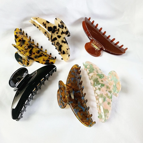 Fermaglio per Capelli a Artiglio in Acetato Francese Grande da Donna Semplice Elegante Minimalista Accessori per Capelli