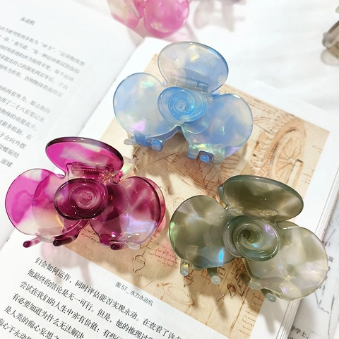Französisch Süße Blume Haarkralle Für Damen High End Acetat Irisierend Perlglanz Floral Haarschmuck Haarklammer