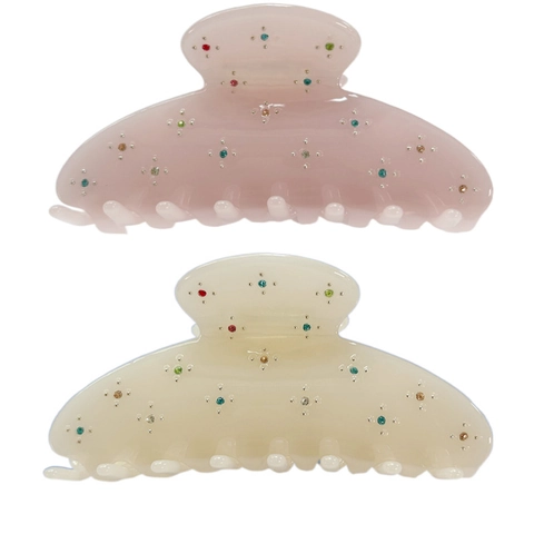 Französischer Stil Zelluloseacetat Strass Stern Haarkralle Für Damen Elegante Große Shark Clip Mode Haarschmuck