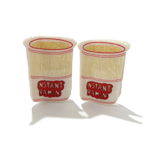 Pinza para el Pelo de Acetato en Forma de Taza de Ramen Instantáneo Dulce Francés Creativo Accesorios para el Pelo para Mujer