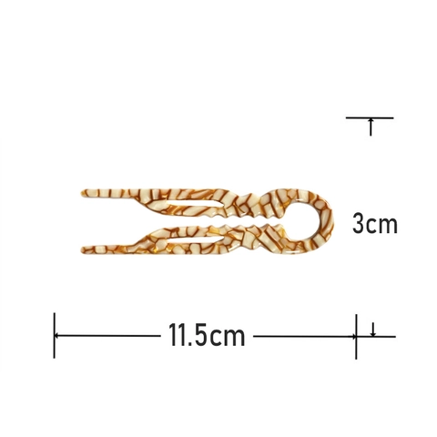 Elegante Palillo Para El Cabello En Forma De U De Acetato De Celulosa Para Mujer Horquilla Vintage Mármol Carey Antideslizante