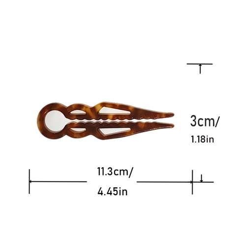 Französischer Vintage Celluloseacetat U-Form Haargabel Für Damen Schildpatt Leopard Marmor Muster Haarnadel Haarschmuck Hochsteckfrisur Styling-Tool
