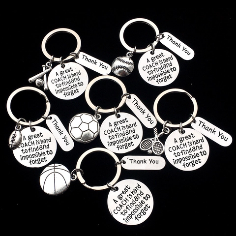 Edelstahl Trainer Wertschätzung Schlüsselanhänger Sport Fußball Basketball Baseball Geschenk Schwer Zu Finden Unvergesslich Schlüsselring