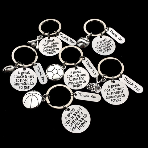 Edelstahl Trainer Wertschätzung Schlüsselanhänger Sport Fußball Basketball Baseball Geschenk Schwer Zu Finden Unvergesslich Schlüsselring