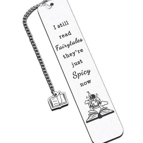 I Still Read Fairytales Marque-page en Métal Acier Inoxydable Gravé au Laser Citations Château Accessoires de Lecture Cadeau