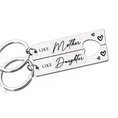 Portachiavi a Puzzle a Forma di Cuore in Acciaio Inossidabile per Madre Figlia Nonna Nipote Gioielli Regalo di Compleanno Donna