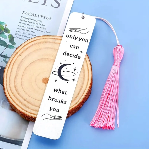 Segnalibro in Acciaio Inossidabile Con Nappa Citazioni Ispiratrici Segnalibro in Metallo per Amanti dei Libri Regalo Donna