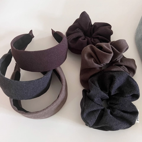 Automne Hiver Simple Couleur Unie Tissu Scrunchies Grand Élastique À Cheveux Élégant Bandeau Haut Versatile Accessoires Pour Cheveux Pour Femmes