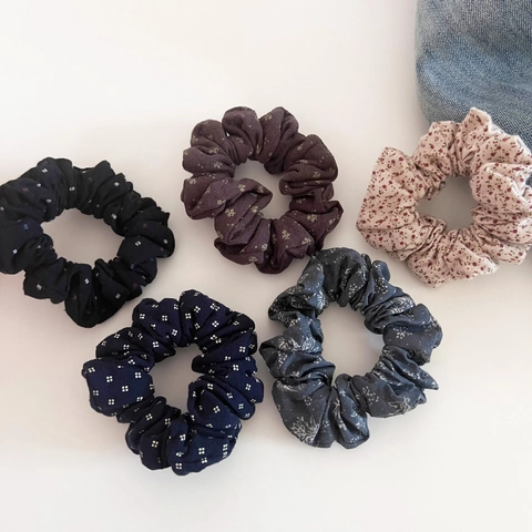 Koreaanse Stijl Bloemen Stof Scrunchies Voor Vrouwen Vintage Bosstijl Tuch Haarelastiekjes Elastische Ponytail Houder Haaraccessoires