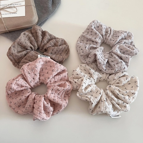Koreanische Gestrickte Florale Große Haargummis Elegante Stoff Elastische Haarbänder Für Damen Täglich Süße Haar Accessoires