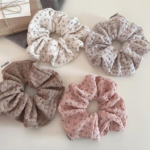 Koreanische Gestrickte Florale Große Haargummis Elegante Stoff Elastische Haarbänder Für Damen Täglich Süße Haar Accessoires