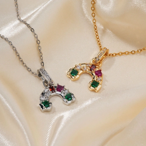 Semplice Collana con Ciondolo a Cuore in Rame e Strass per Donna Gioielli di Lusso Galvanizzati Ballerina Ferro di Cavallo Regalo
