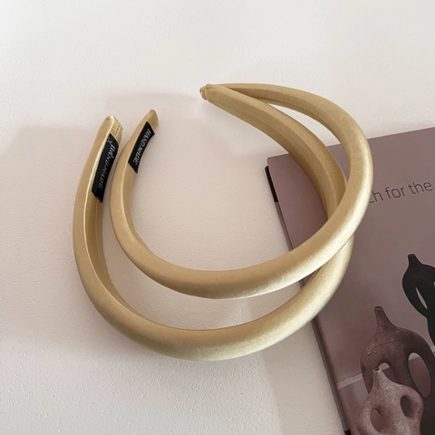 Elegante Scrunchie in Raso Cerchietto con Fiori da Donna Oro Champagne Supporto per Coda di Cavallo Accessori per Capelli