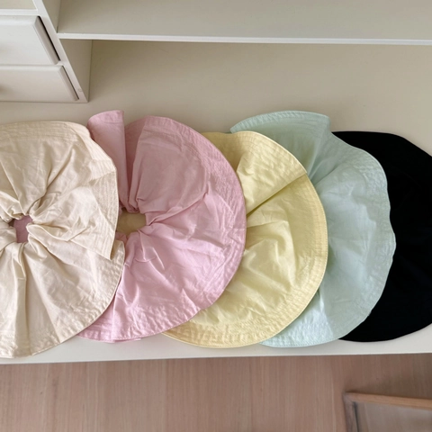 Coleteros de Tela Plisada de Estilo Coreano Oversize Gomas para el Pelo Grandes Color Sólido para Mujer Accesorios