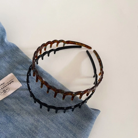 Diadema Dentada de Ondas de Acetato Estilo Coreano Para Mujer Banda Para El Cabello Antideslizante Para Lavar La Cara Accesorios Para El Cabello