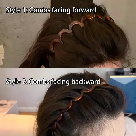 Damen Einfache Welle Schildpattmuster Haarreif Rutschfest Kunststoff Harz Stirnband Retro Mode Haarschmuck Für Den Alltag