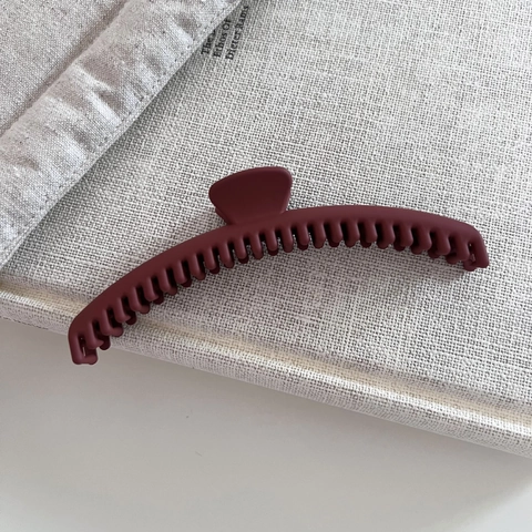 Pinza para el Pelo de Plástico Mate Minimalista para Mujer Pinza para el Pelo Grande de Agarre Fuerte Color Sólido Accesorio Elegante