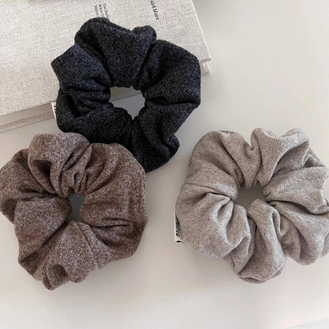 Minimalistische Wollstoff Große Scrunchies Koreanischen Stil Dicke Textur Elastische Haargummis Pendler Büro Haarschmuck Damen